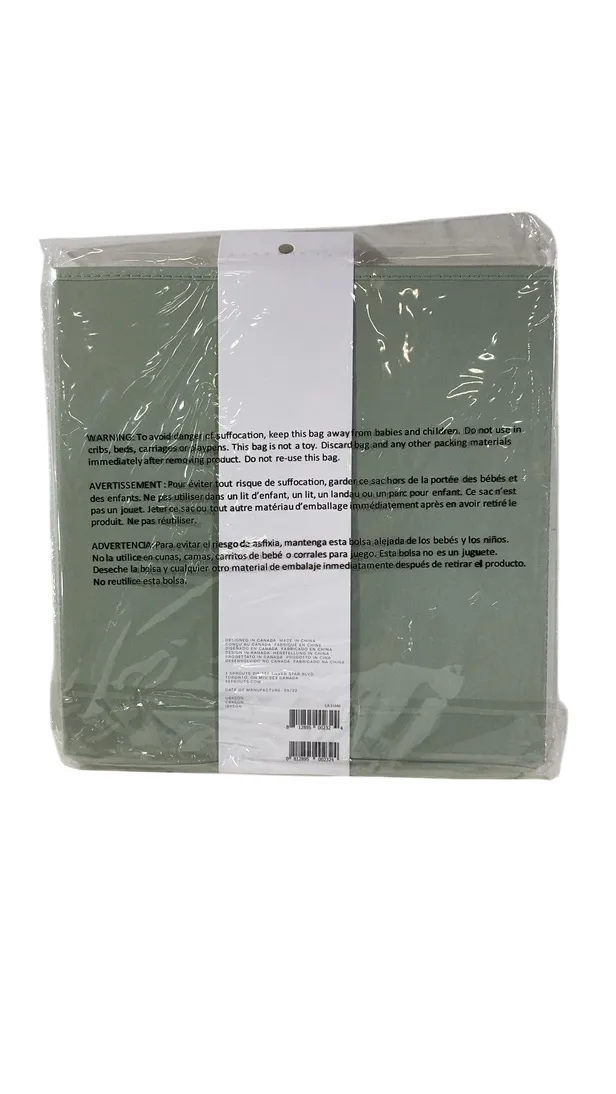 3 Sprouts Storage Box, Solid Green