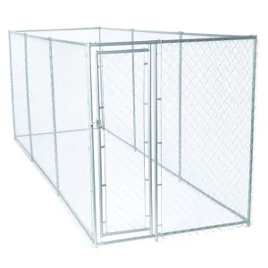 6 ft. H x 5 ft. W x 15 ft. L or 6 ft. H x 10 ft. W x 10 ft. L - 2 in 1 Galvanized Chain Link Dog Ken