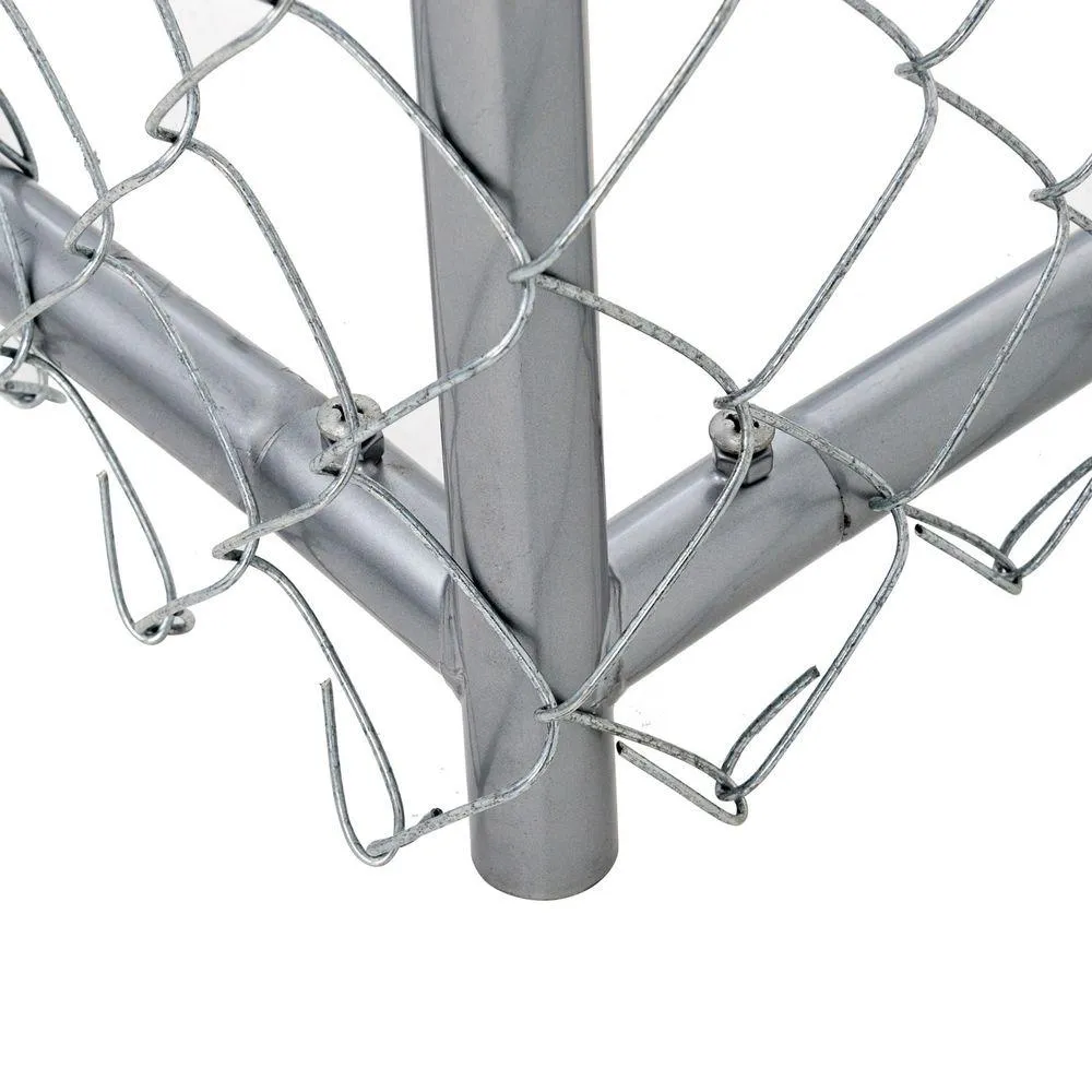 6 ft. H x 5 ft. W x 15 ft. L or 6 ft. H x 10 ft. W x 10 ft. L - 2 in 1 Galvanized Chain Link Dog Ken