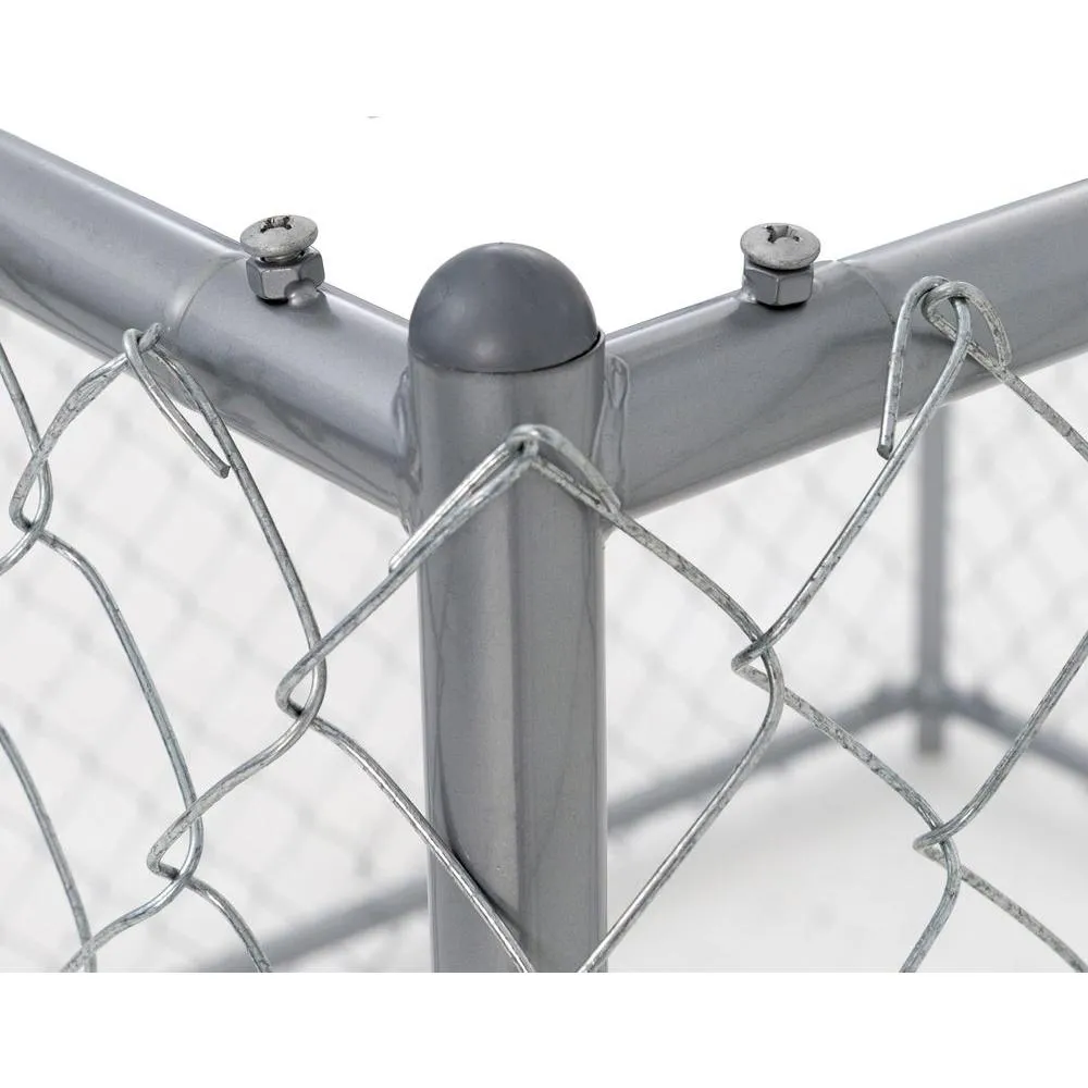 6 ft. H x 5 ft. W x 15 ft. L or 6 ft. H x 10 ft. W x 10 ft. L - 2 in 1 Galvanized Chain Link Dog Ken