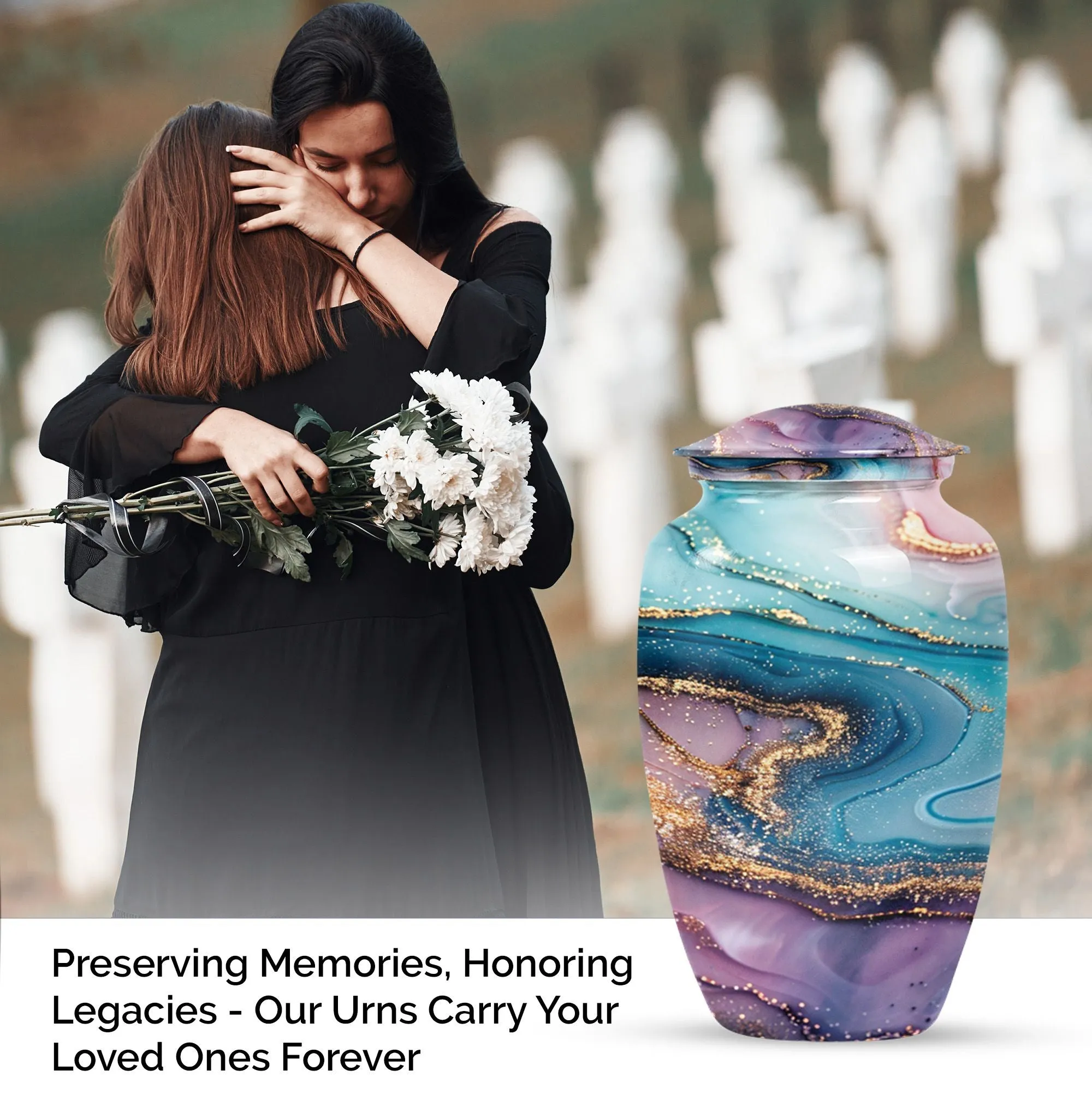 Abstract Cremation Urn: A Commemorative Tribute for Women