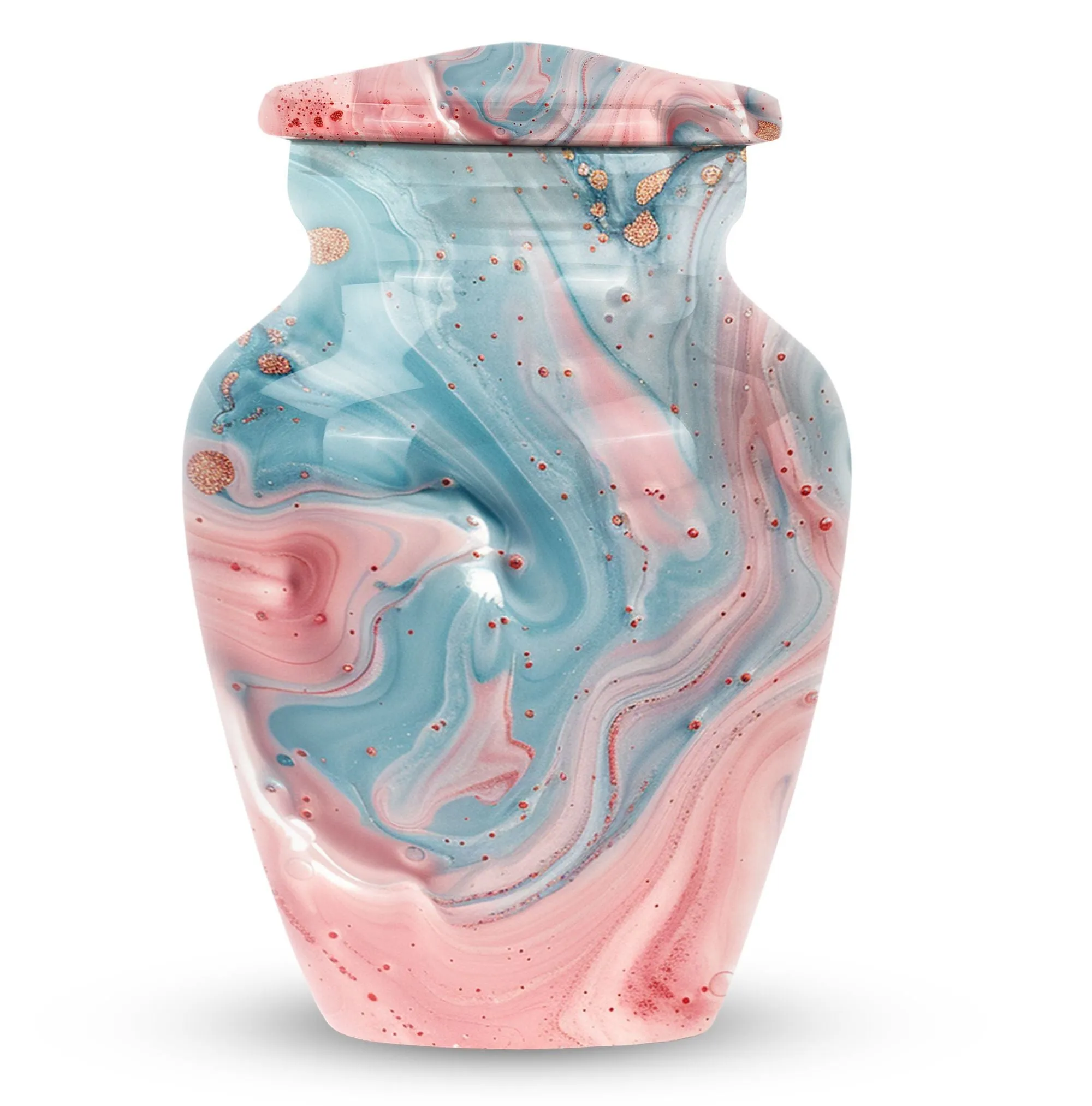 Abstract Cremation Urn for Cherished Memories - Keepsake Urn