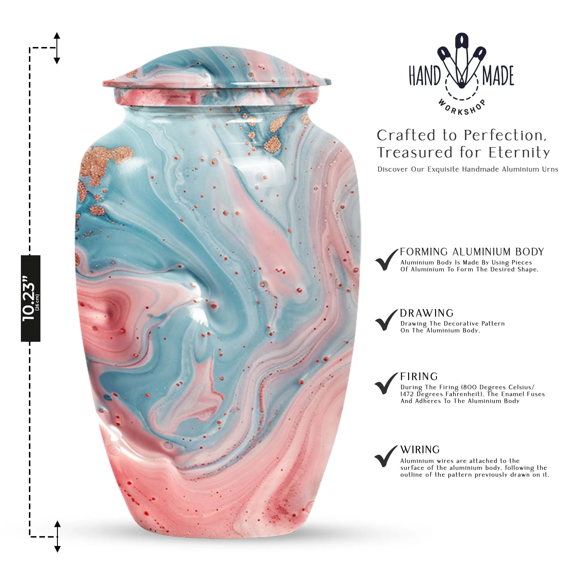 Abstract Cremation Urn for Cherished Memories - Keepsake Urn