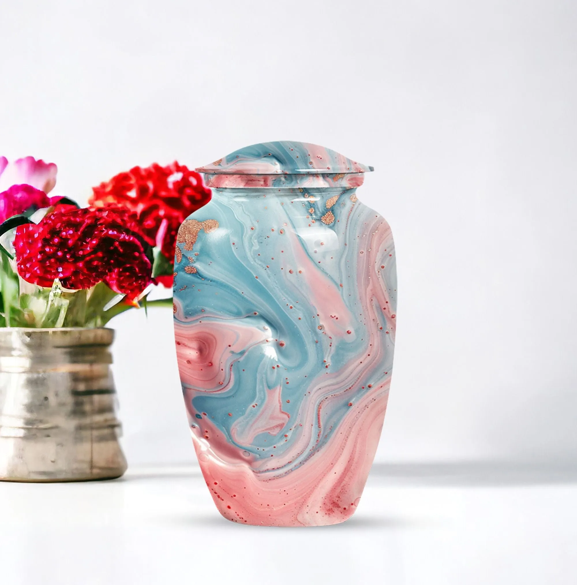 Abstract Cremation Urn for Cherished Memories - Keepsake Urn