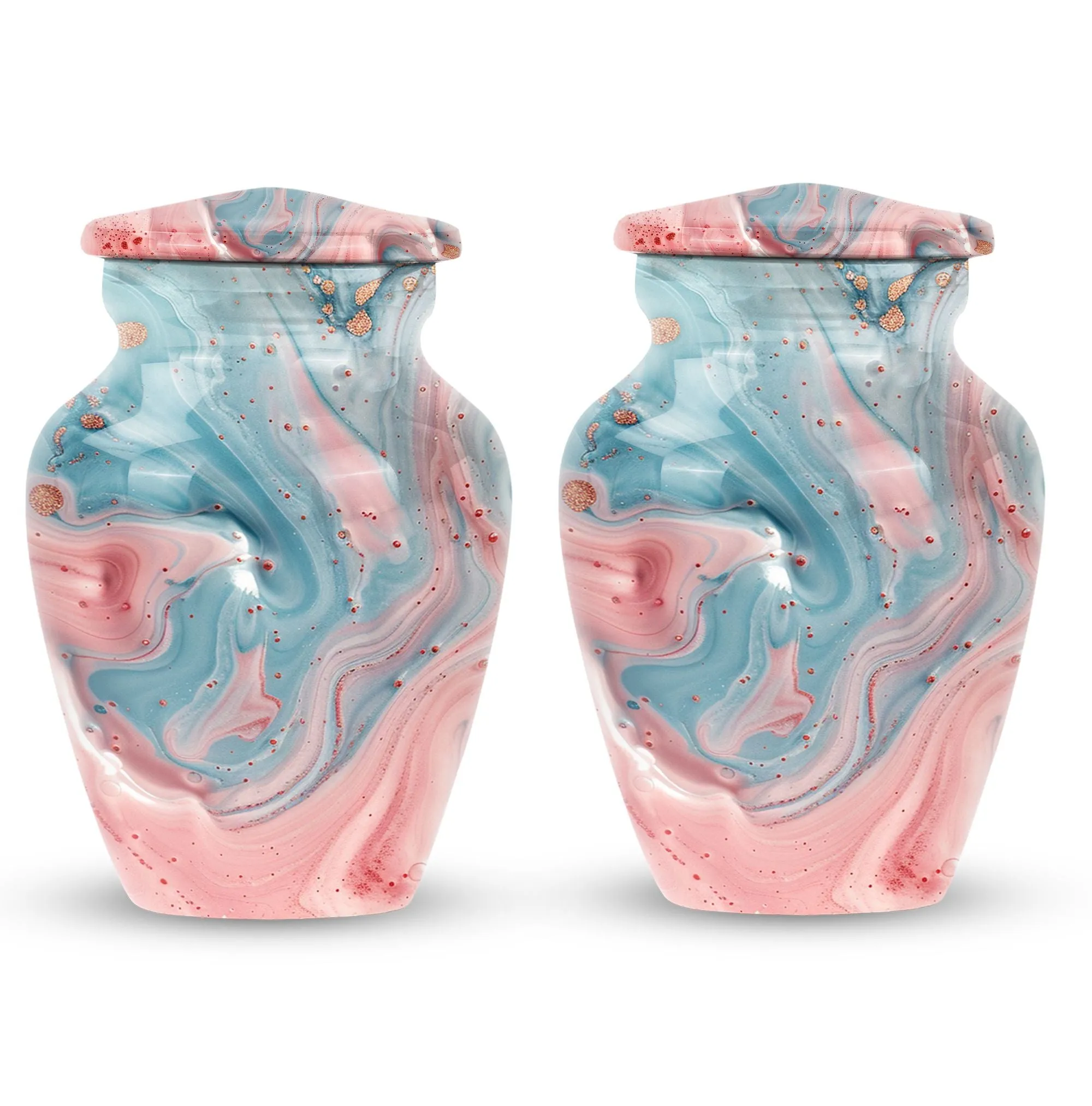 Abstract Cremation Urn for Cherished Memories - Keepsake Urn