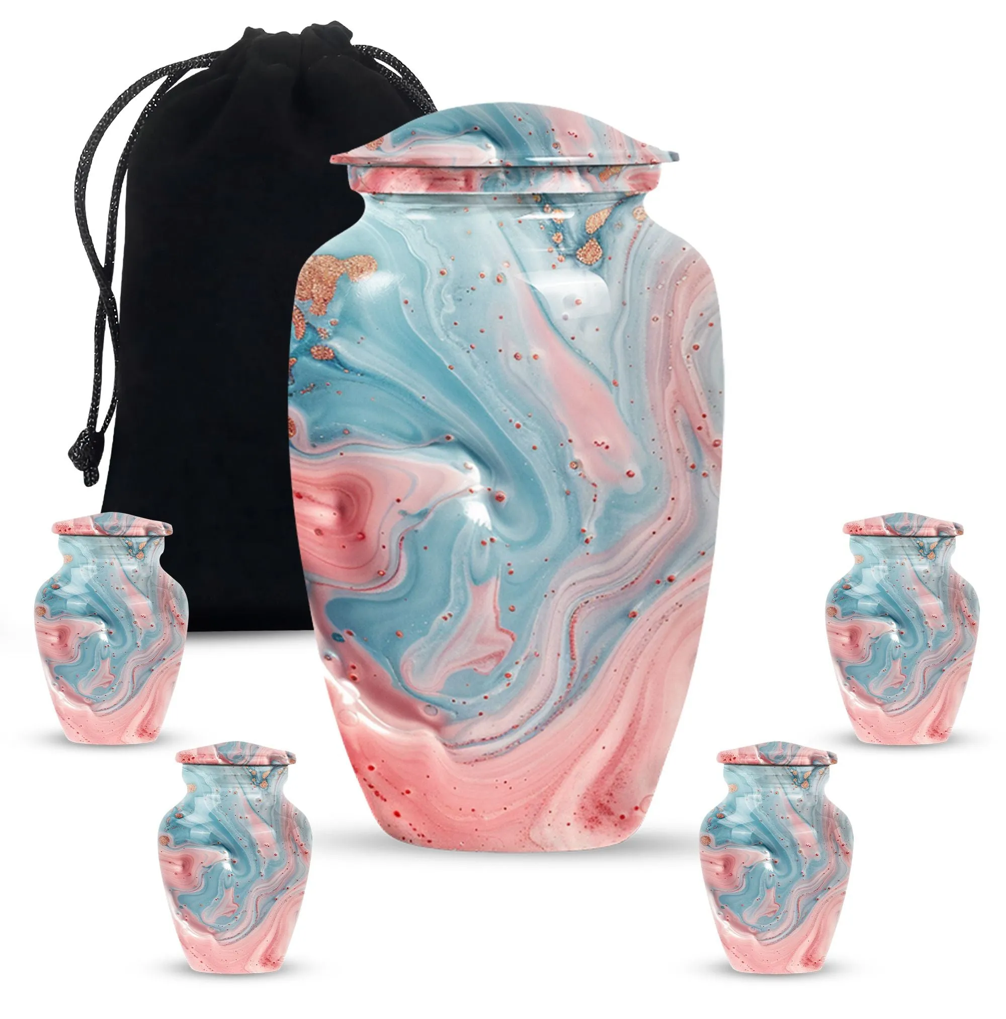 Abstract Cremation Urn for Cherished Memories - Keepsake Urn