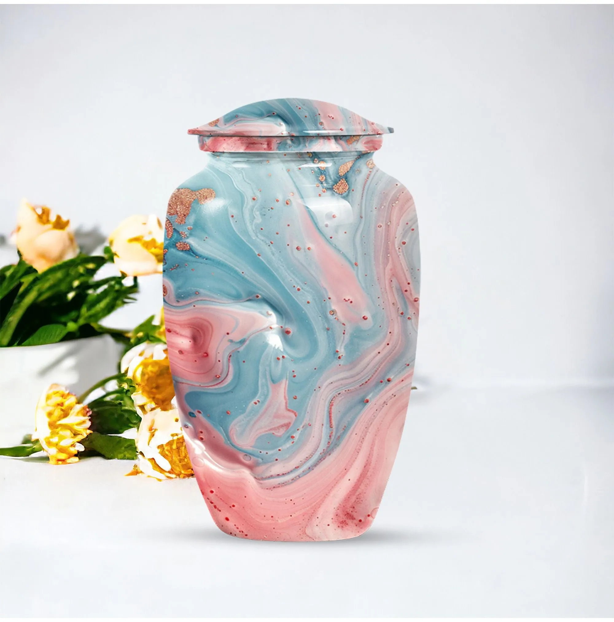 Abstract Cremation Urn for Cherished Memories - Keepsake Urn