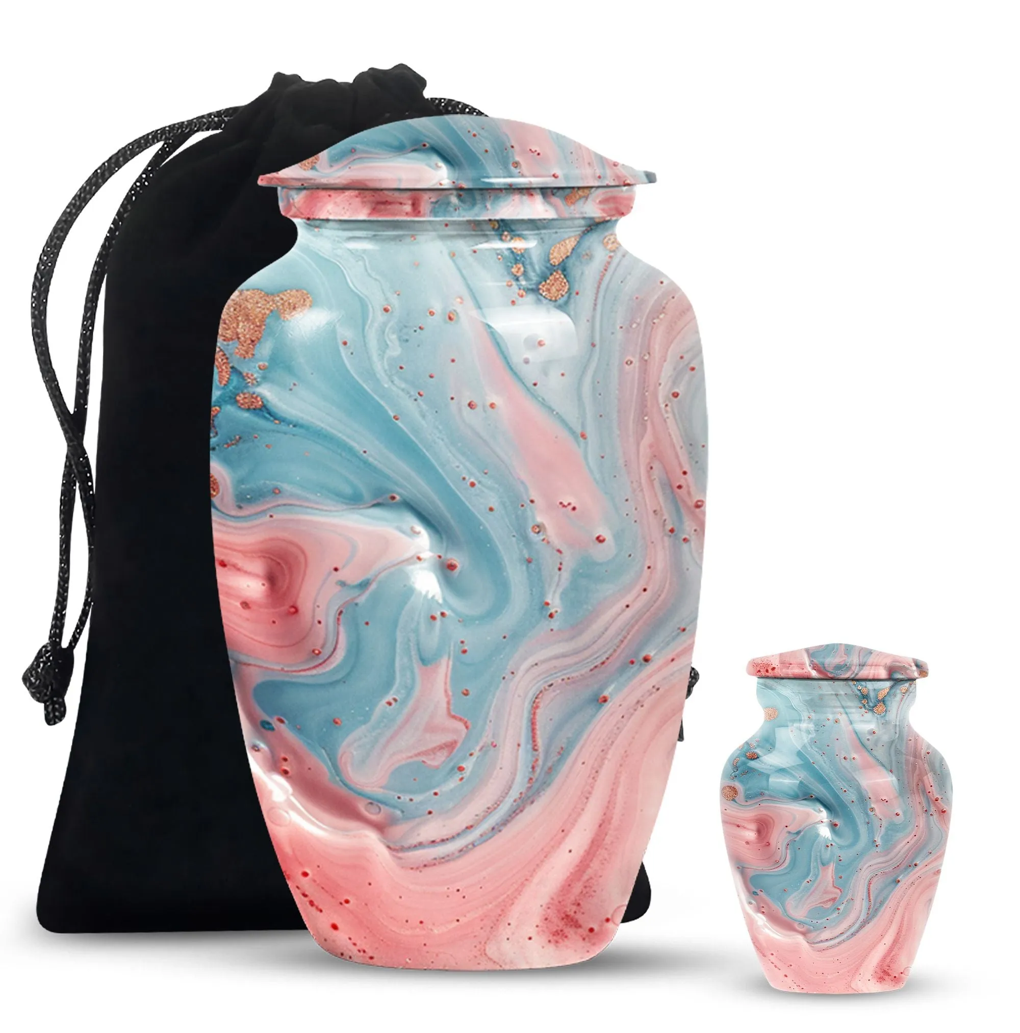 Abstract Cremation Urn for Cherished Memories - Keepsake Urn