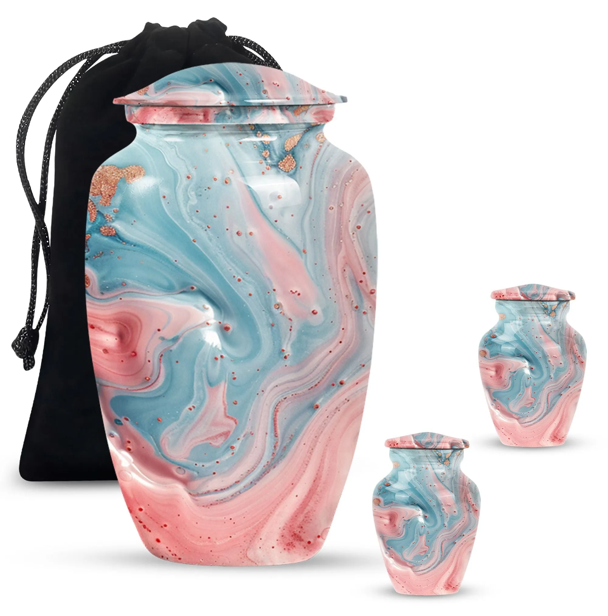 Abstract Cremation Urn for Cherished Memories - Keepsake Urn