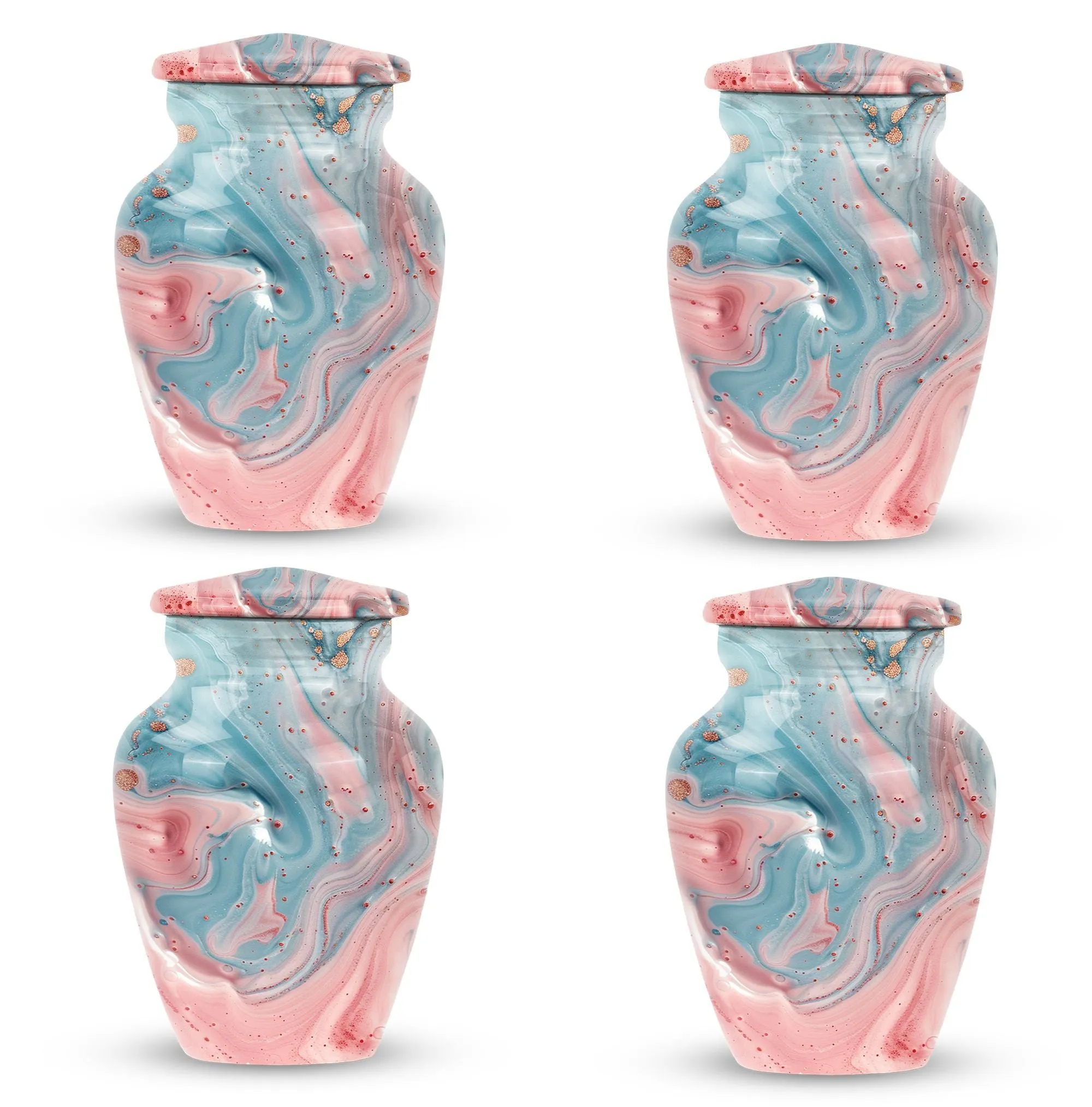 Abstract Cremation Urn for Cherished Memories - Keepsake Urn