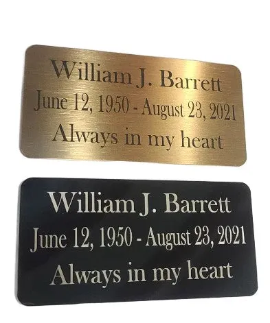 Add on Name Plates for Wood and Marble Cube Urn
