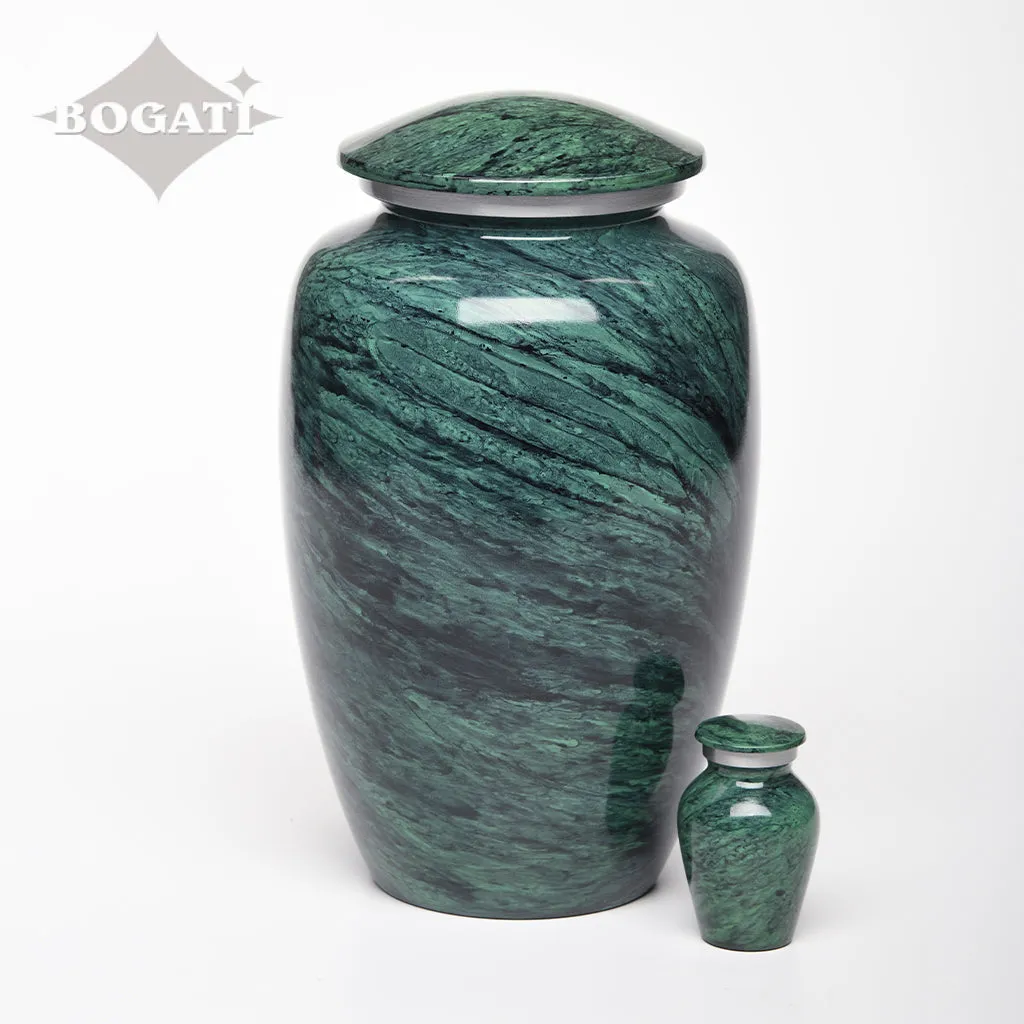 ADULT Classic Alloy urn -1600- Jewel Marbled Stone