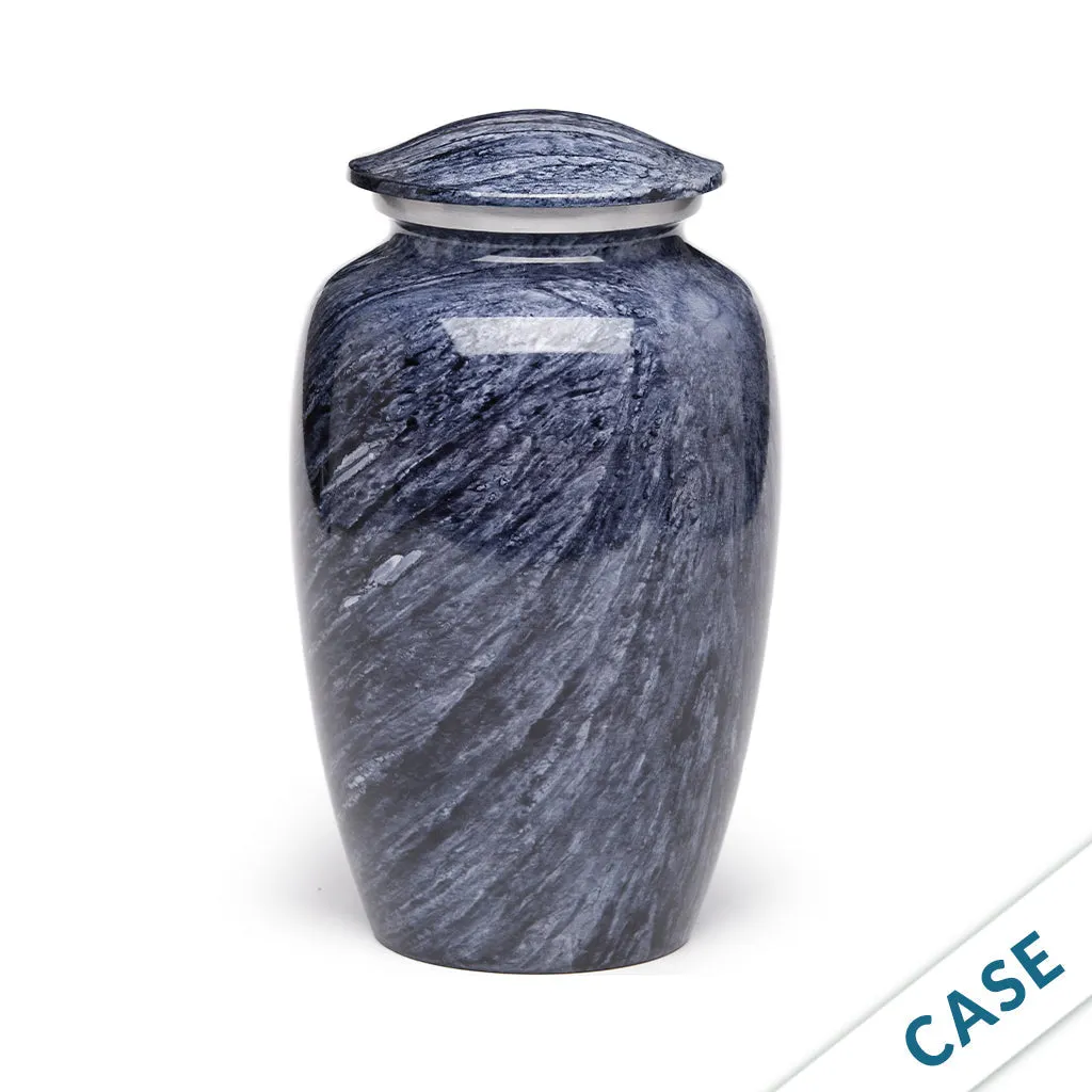 ADULT -Classic Alloy Urn - Hand-painted Stone-look - Case