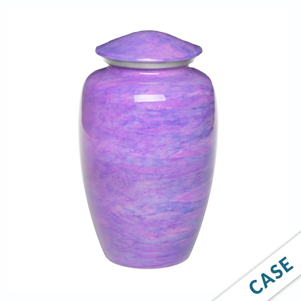 ADULT -Classic Alloy Urn - Hand-painted Stone-look - Case