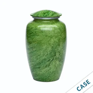 ADULT -Classic Alloy Urn - Hand-painted Stone-look - Case