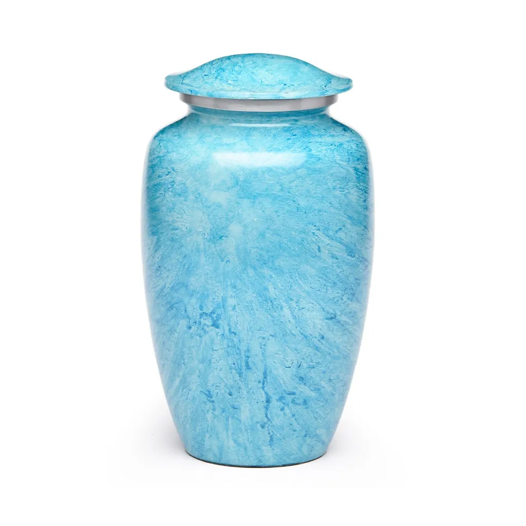 ADULT -Classic Alloy Urn - Hand-painted Stone-look