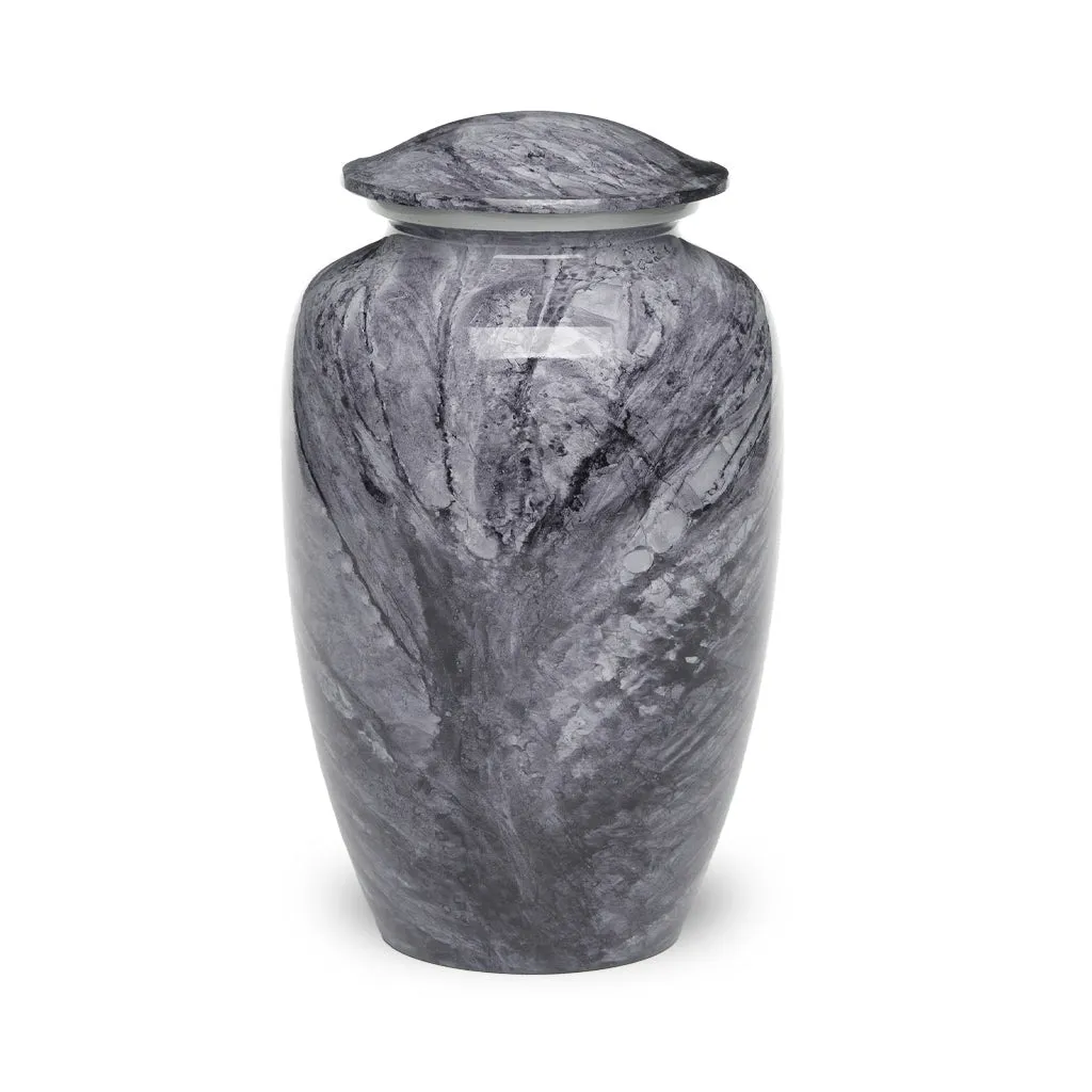 ADULT -Classic Alloy Urn - Hand-painted Stone-look