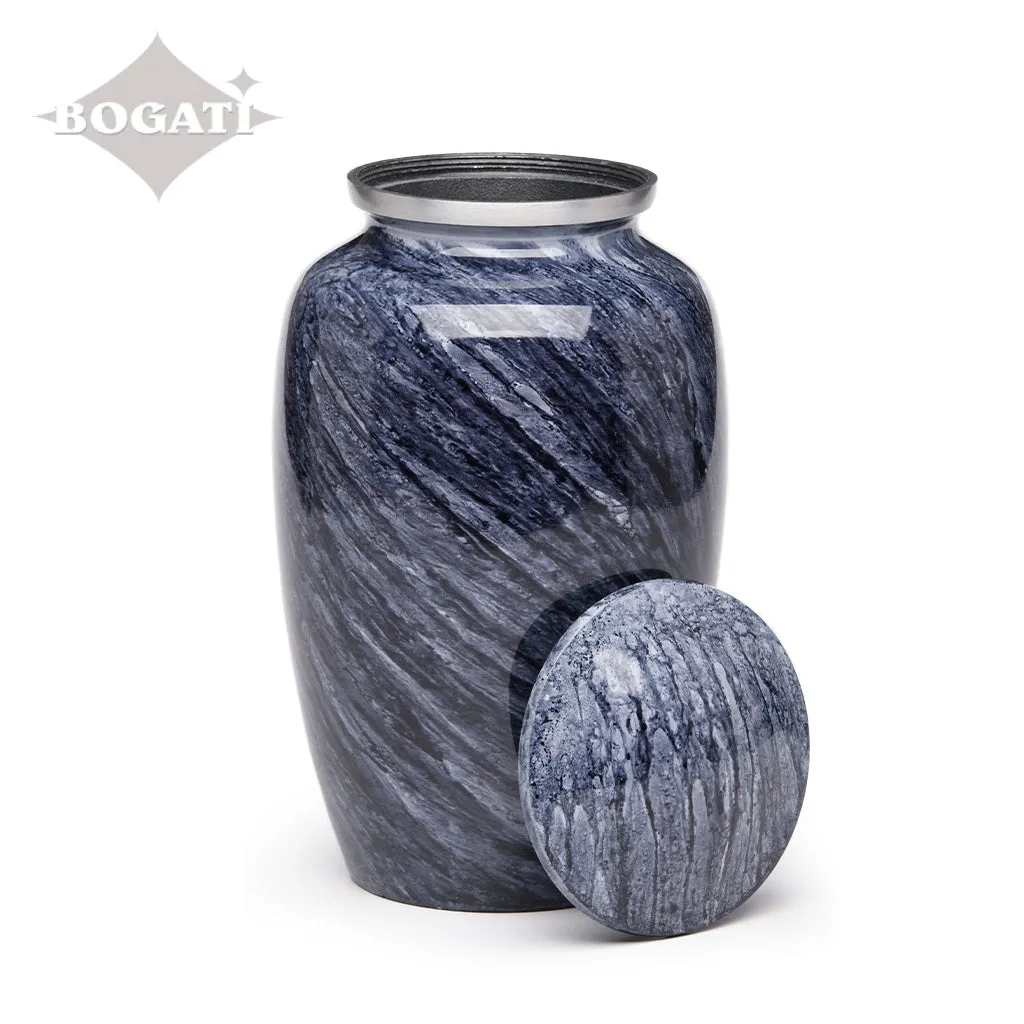 ADULT -Classic Alloy Urn - Hand-painted Stone-look