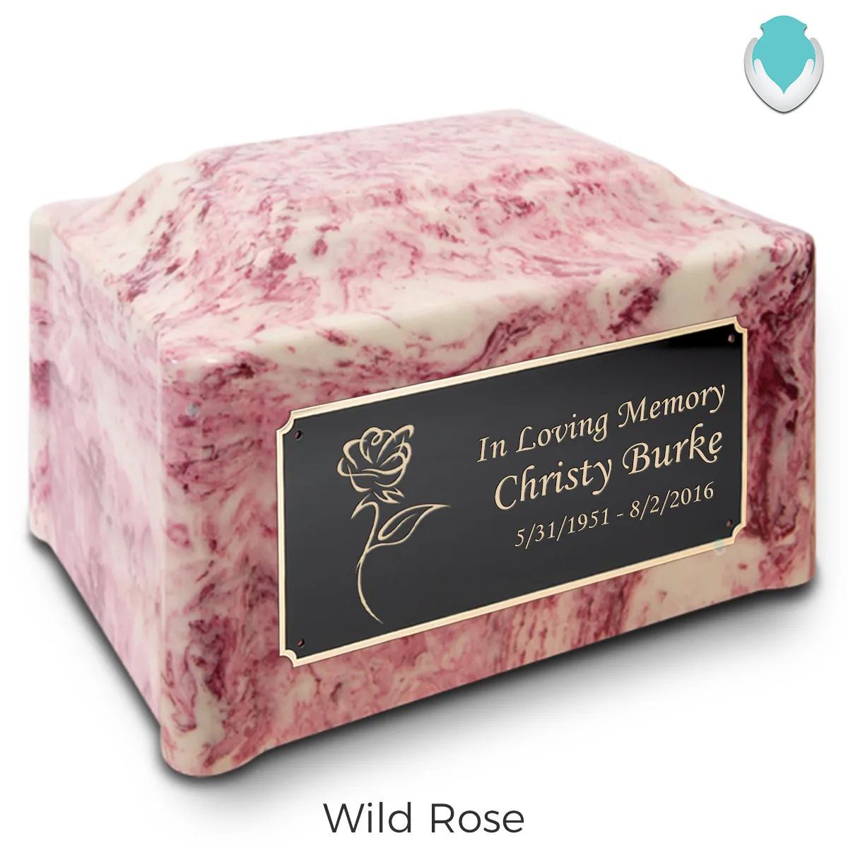 Adult Devotion Rose Cultured Marble Urns for Ashes