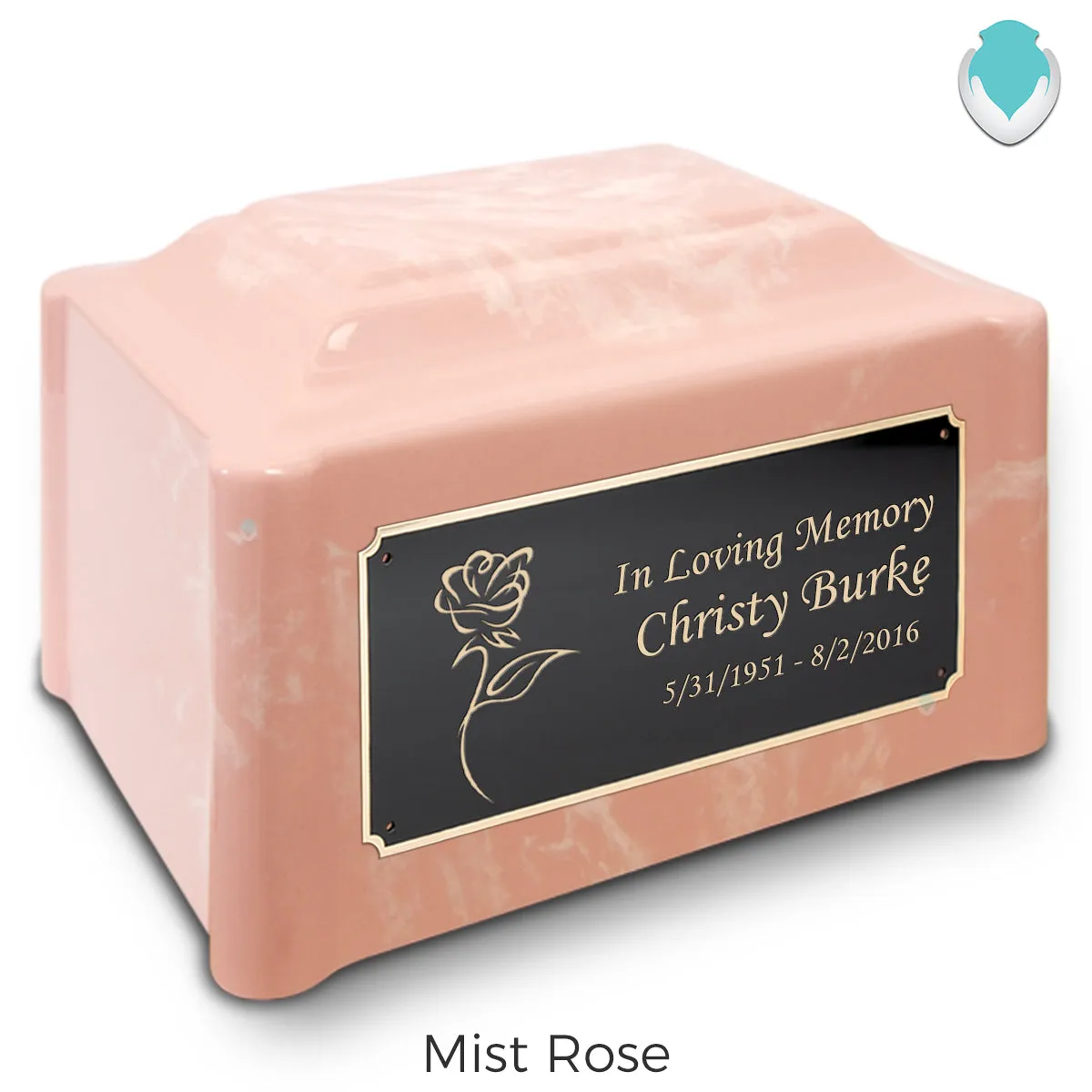 Adult Devotion Rose Cultured Marble Urns for Ashes