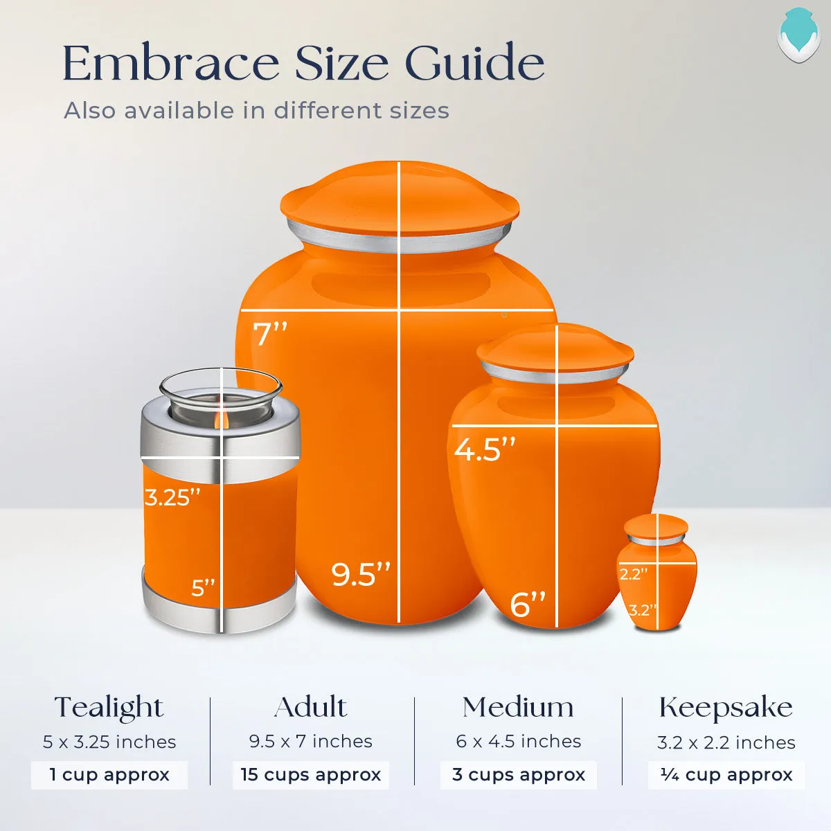 Adult Embrace Burnt Orange Motorcycle Cremation Urn