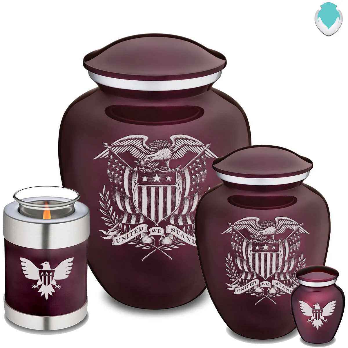 Adult Embrace Cherry Purple American Glory Cremation Urn