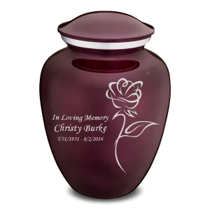 Adult Embrace Cherry Purple Rose Cremation Urn