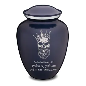 Adult Embrace Cobalt Blue Skull Cremation Urn