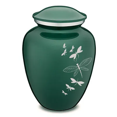 Adult Embrace Green Dragonflies Cremation Urn