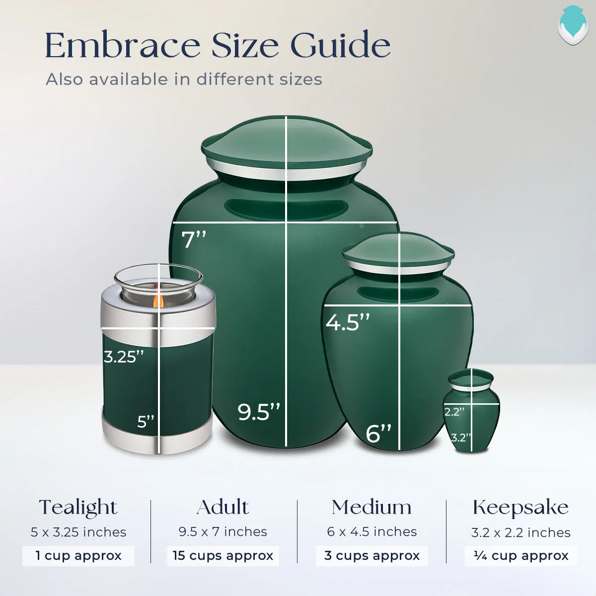 Adult Embrace Green Motorcycle Cremation Urn