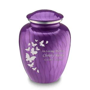 Adult Embrace Pearl Purple Butterfly Cremation Urn