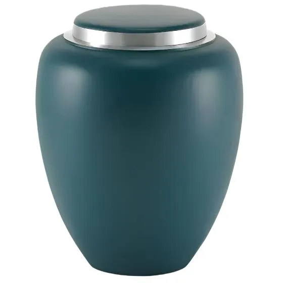 Adult Human Cremation Urn I  Emerson Teal Contemporary Ash Urn |  Beauty at Affordable Price