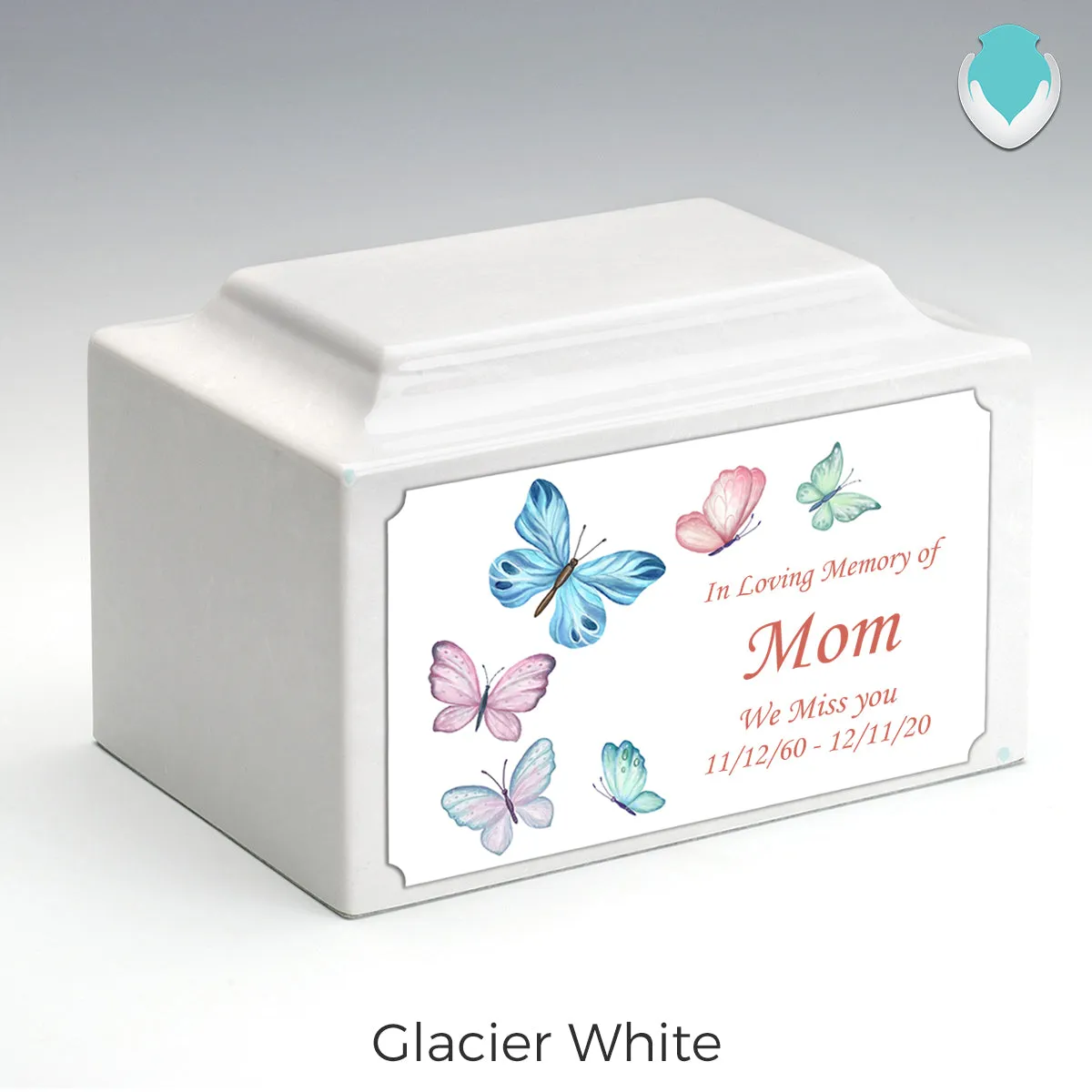 Adult Legacy Custom Printed Butterflies Cultured Marble Urns by MacKenzie