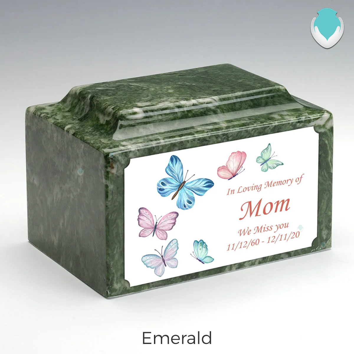 Adult Legacy Custom Printed Butterflies Cultured Marble Urns by MacKenzie