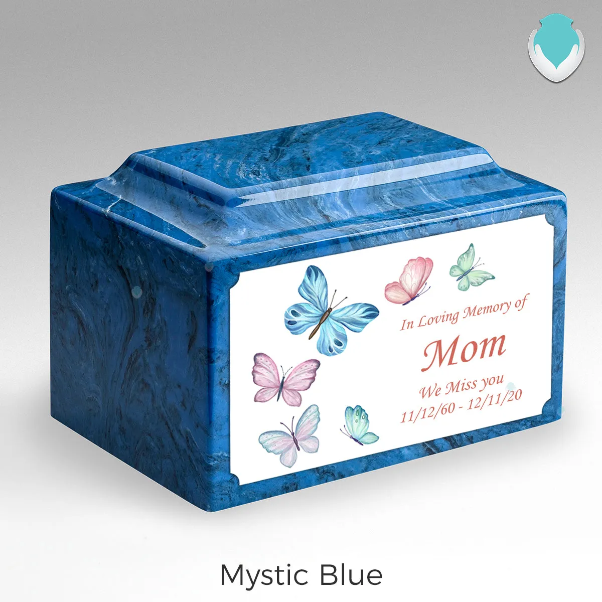 Adult Legacy Custom Printed Butterflies Cultured Marble Urns by MacKenzie