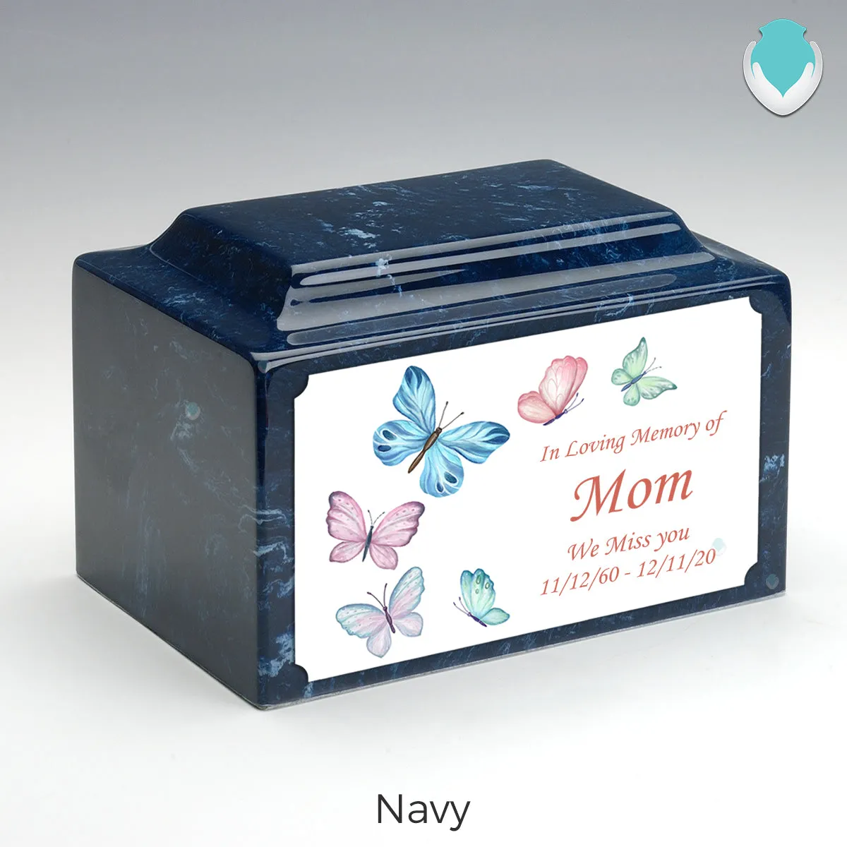 Adult Legacy Custom Printed Butterflies Cultured Marble Urns by MacKenzie