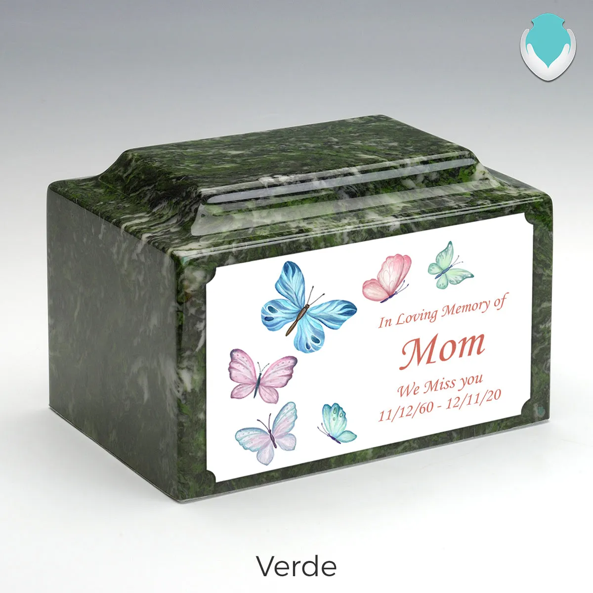 Adult Legacy Custom Printed Butterflies Cultured Marble Urns by MacKenzie