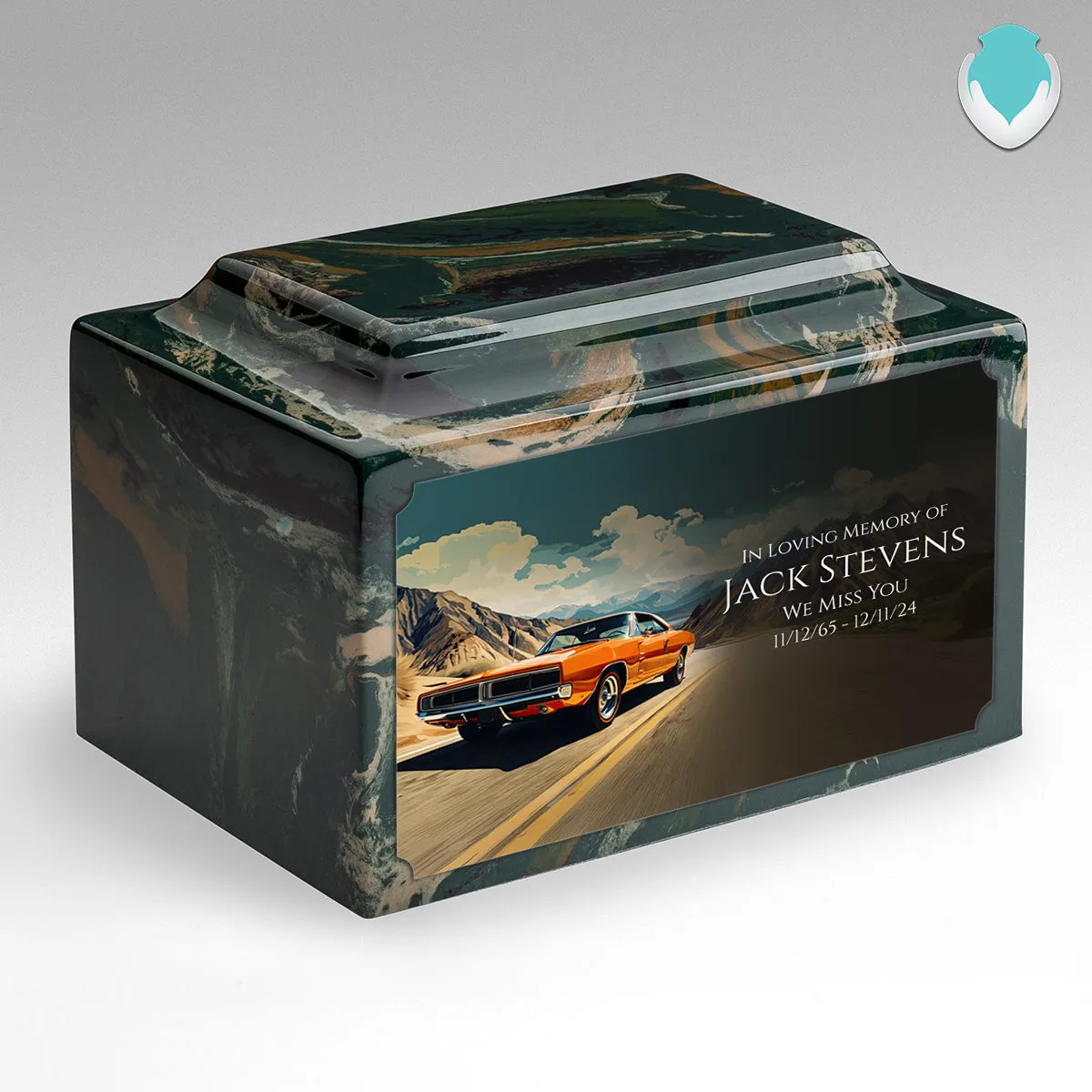 Adult Legacy Custom Printed Classic Car Cultured Marble Urns by MacKenzie