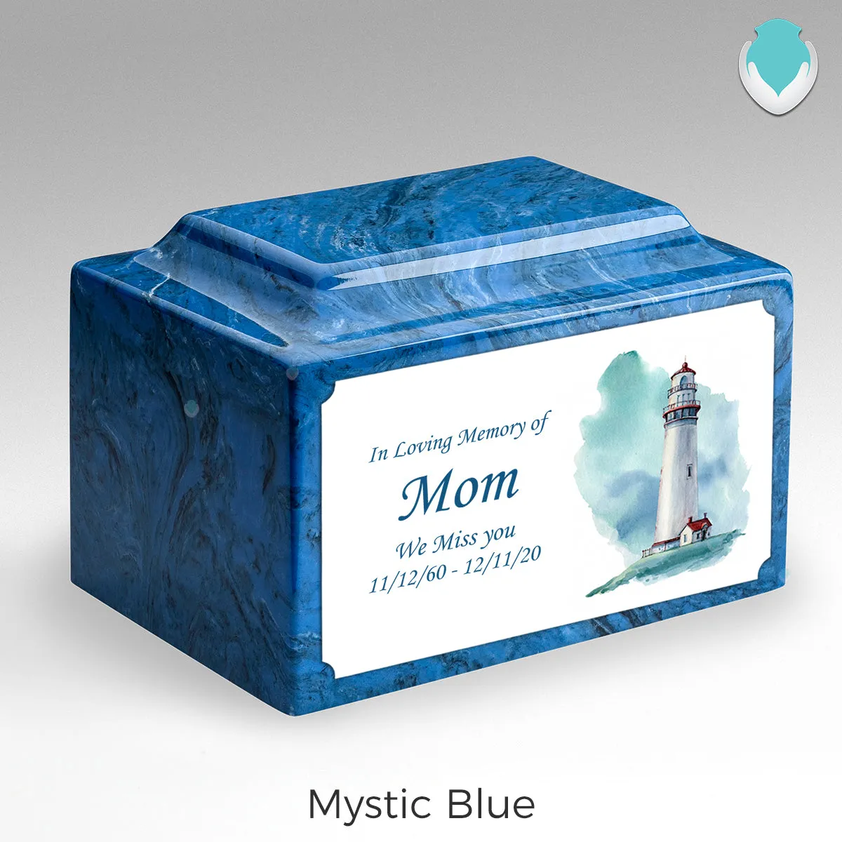 Adult Legacy Custom Printed Lighthouse Cultured Marble Urns by MacKenzie