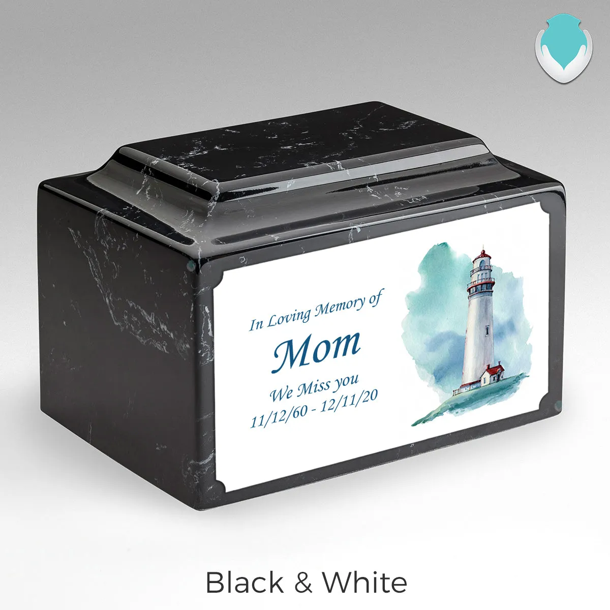 Adult Legacy Custom Printed Lighthouse Cultured Marble Urns by MacKenzie