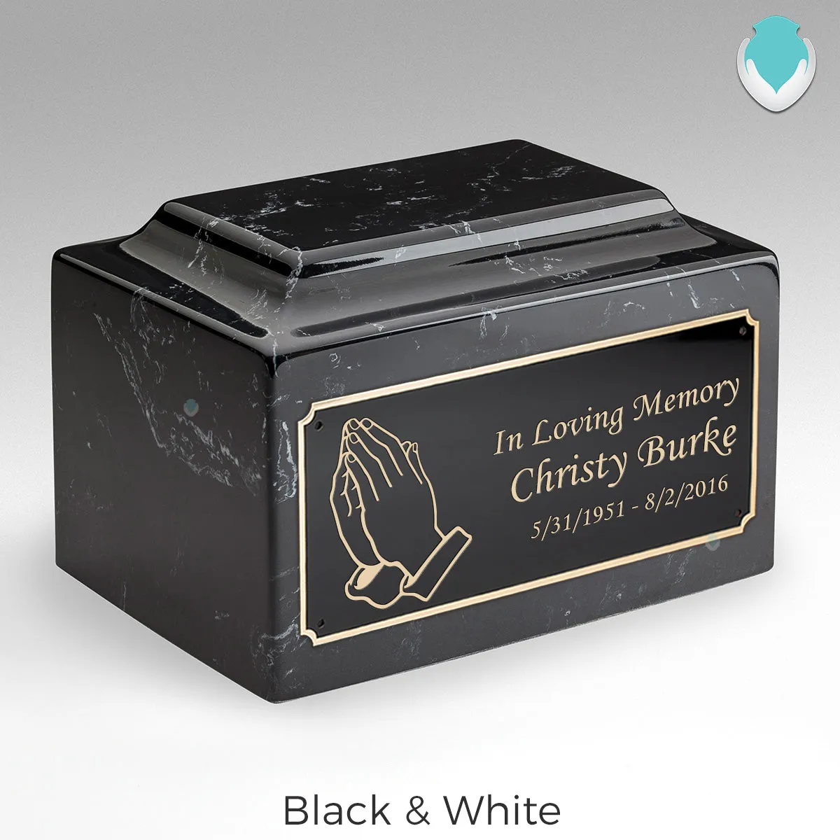 Adult Legacy Praying Hands Cultured Marble Urns by MacKenzie