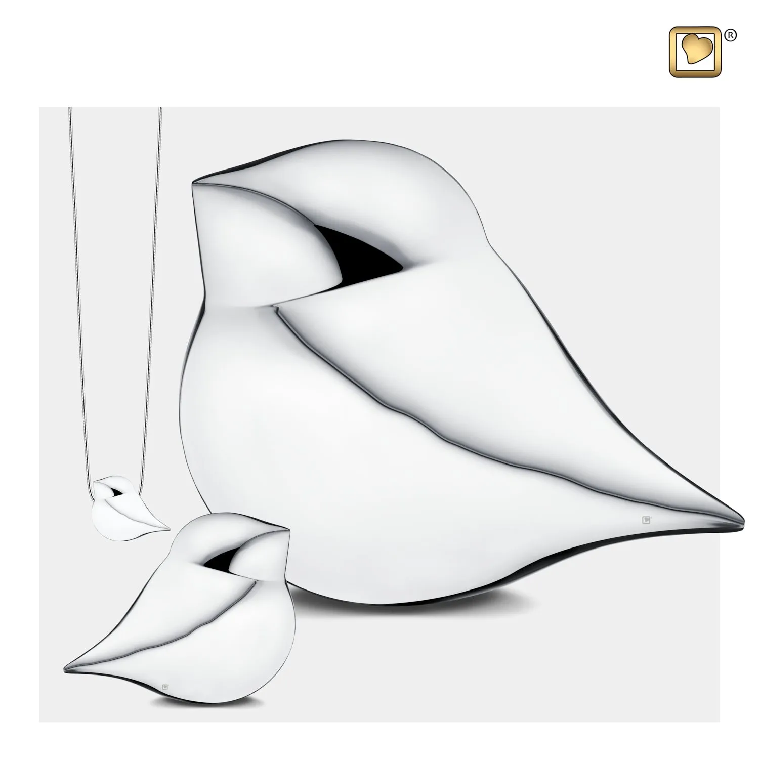 Adult Silver SoulBird Male Cremation Urn