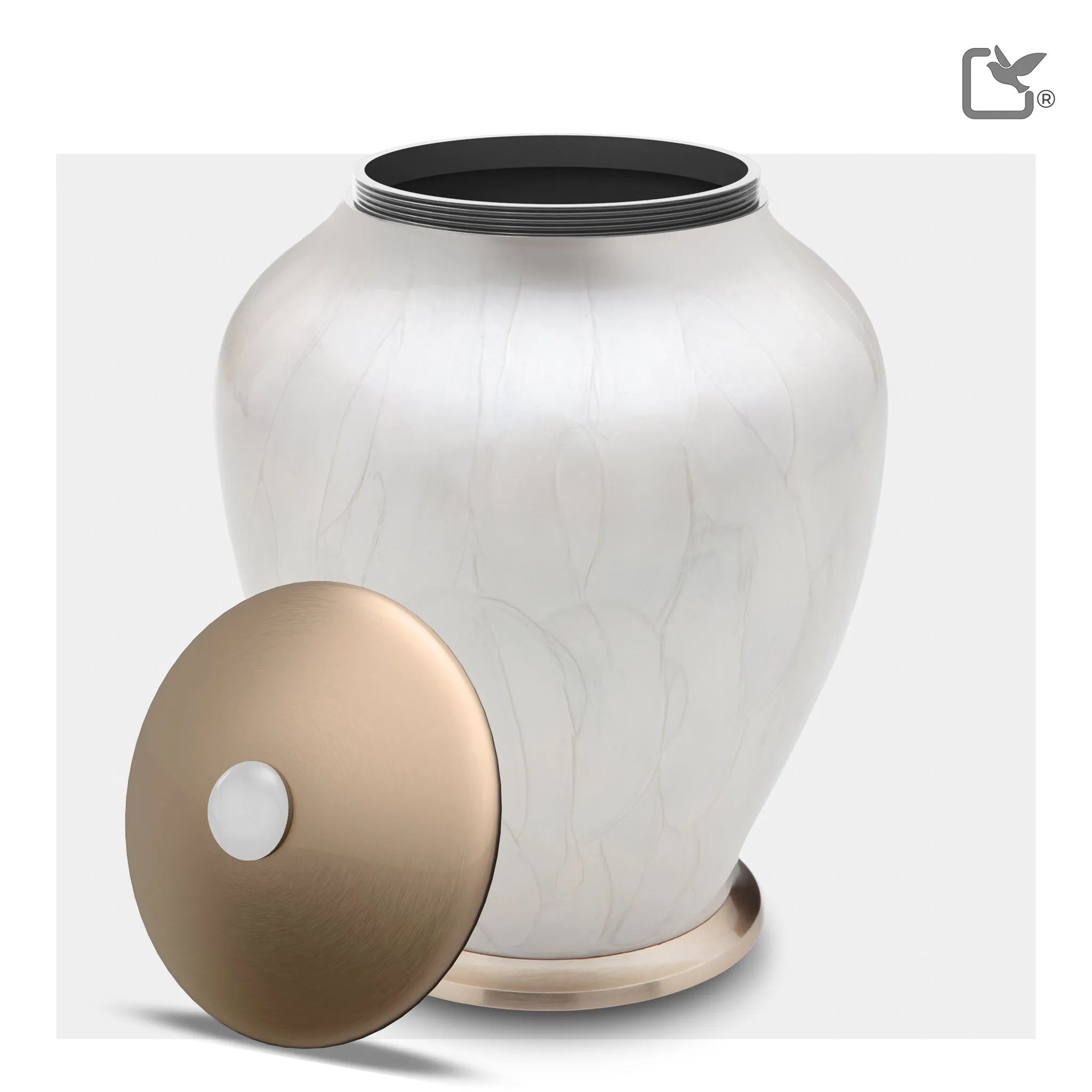 Adult Tall Simplicity Pearl Cremation Urn - COMFORT by LoveUrns