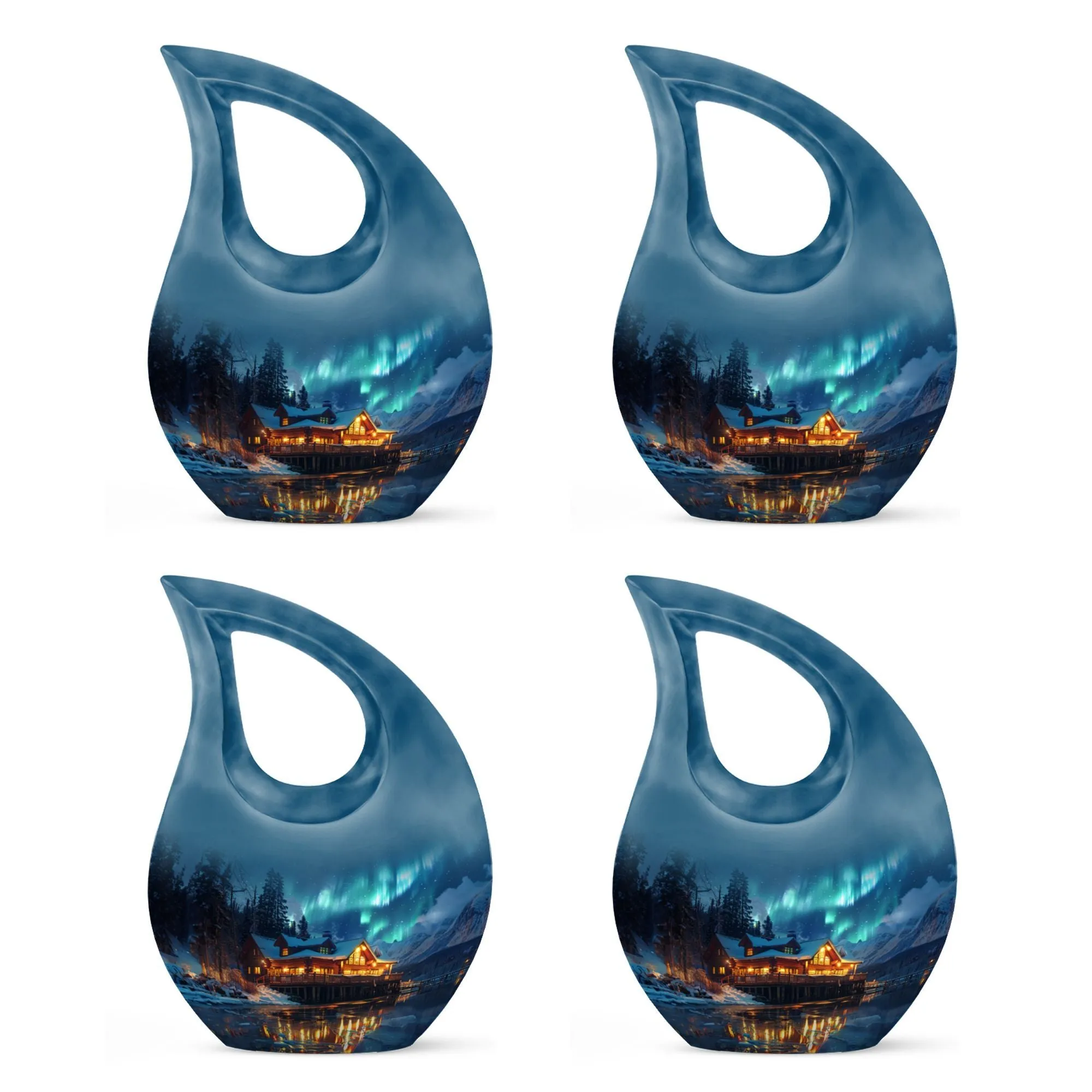 Affordable Aurora Borealis Cremation Memorial - Cremation Urn