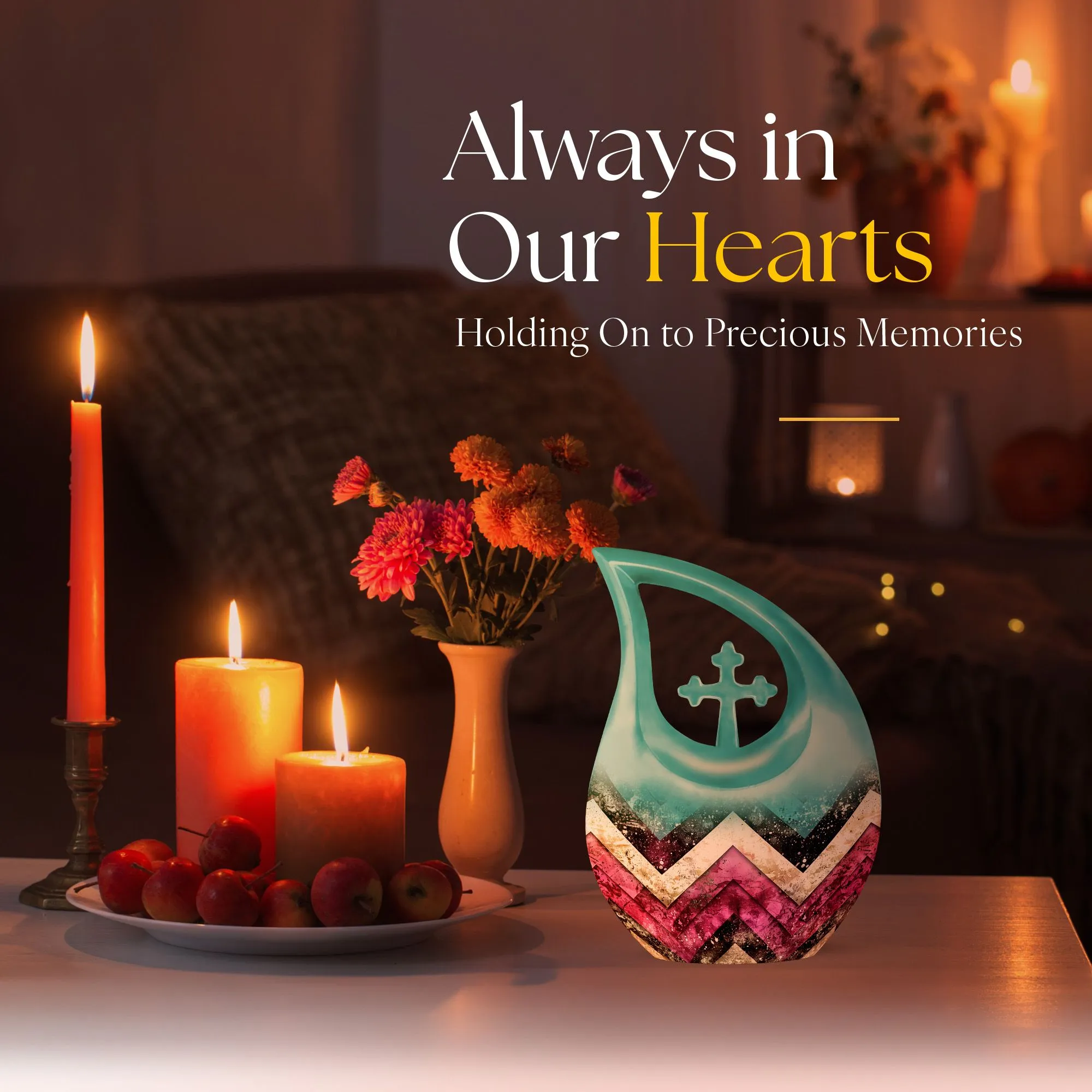 Affordable Pattern Urn - Economical Memorial Tribute Urn