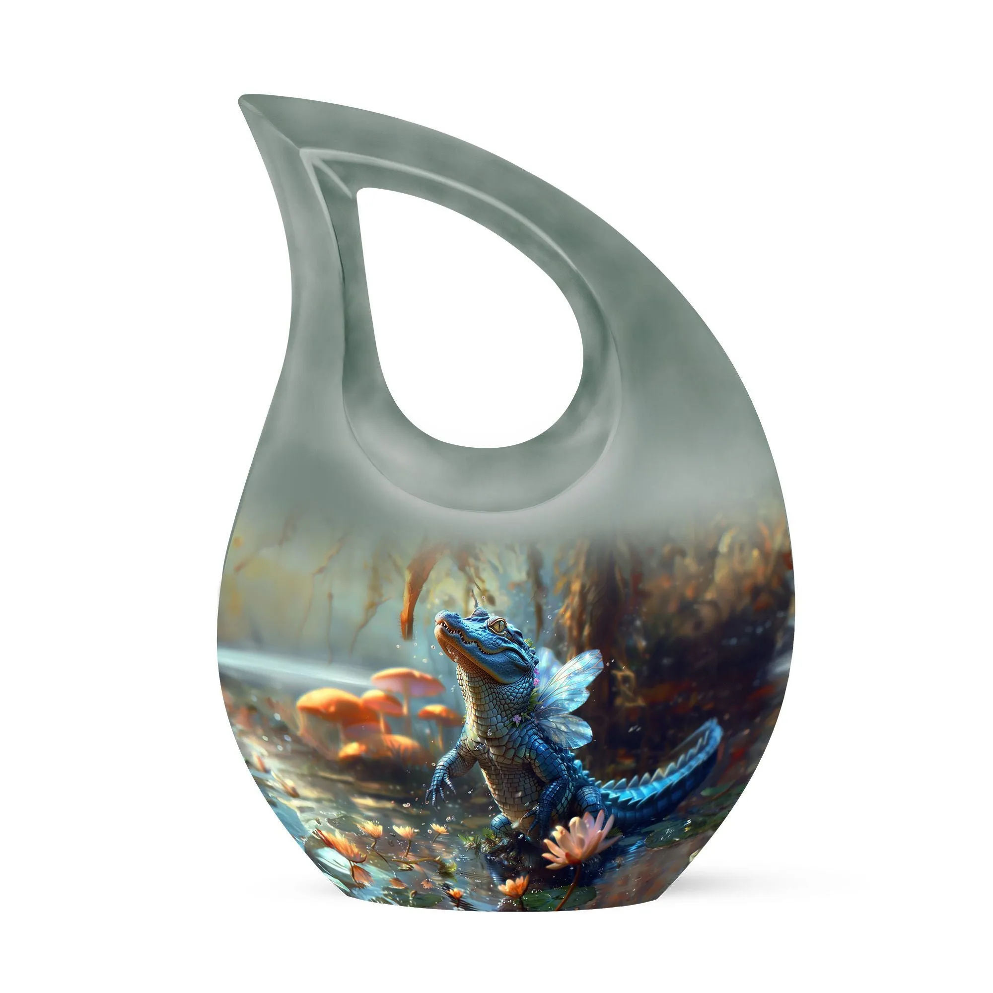 Alligator Memorial Urn: Container For Cremated Human Ashes