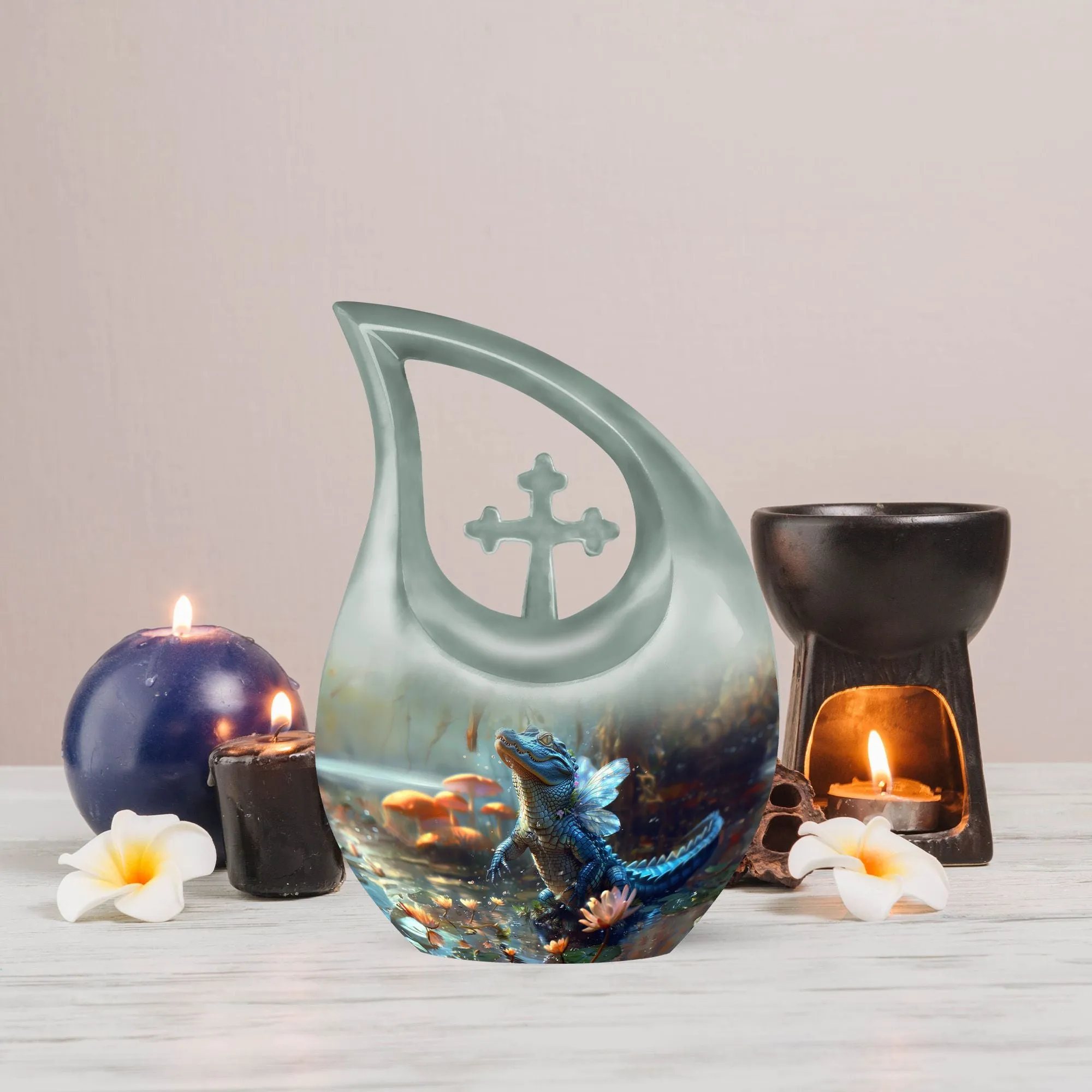 Alligator Memorial Urn: Container For Cremated Human Ashes