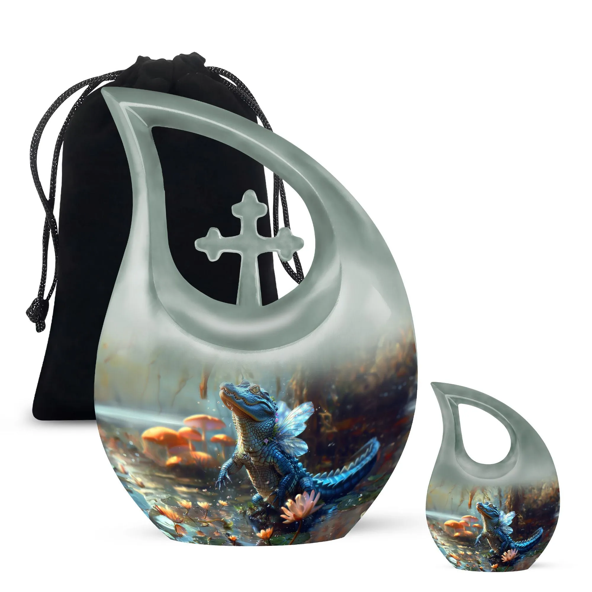 Alligator Memorial Urn: Container For Cremated Human Ashes