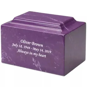 Amethyst Cultured Marble Cremation Urn | Mackenzie Vault | Quality Urns For Less