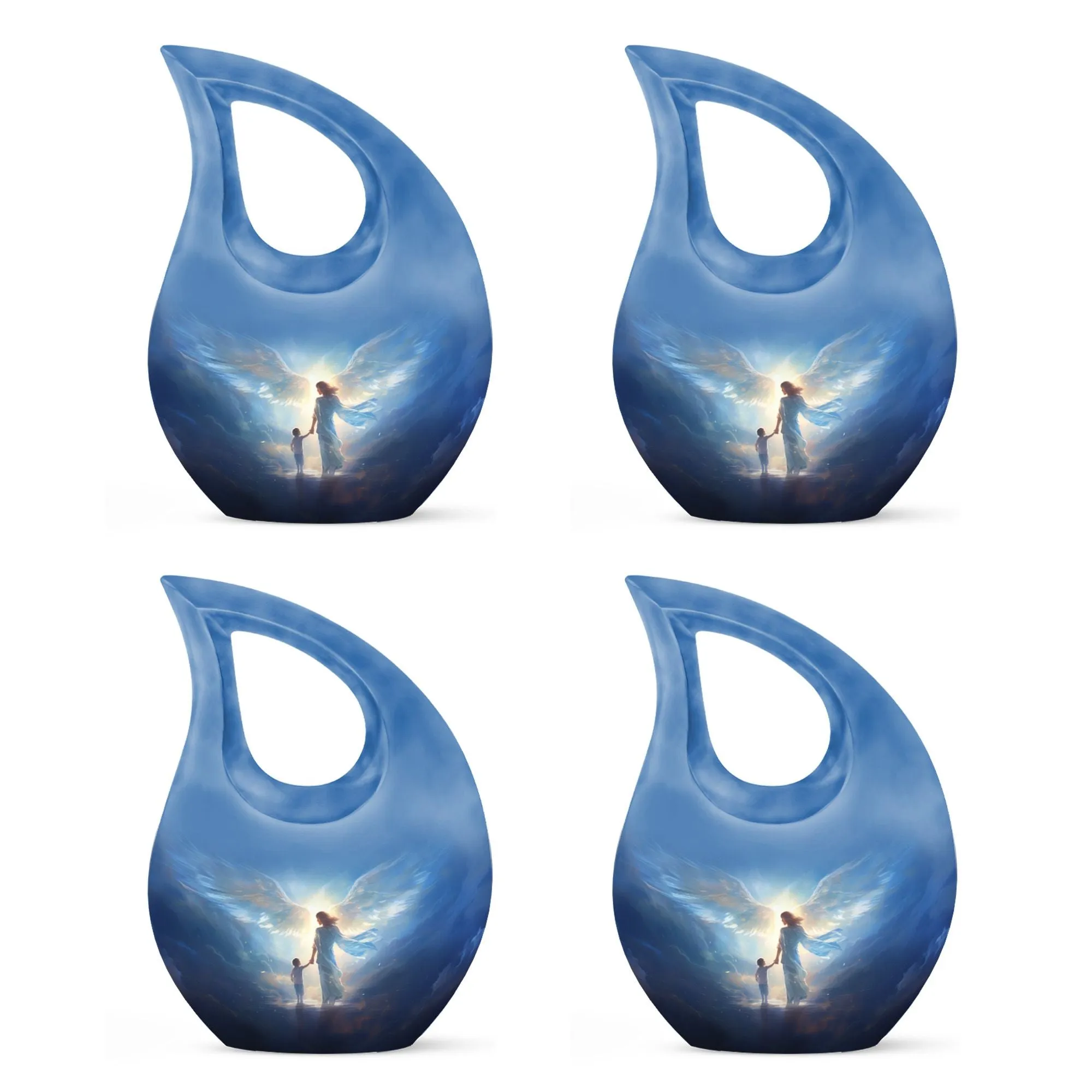 Angels Urn - Personalized Cross Drop Design Memorial Urn